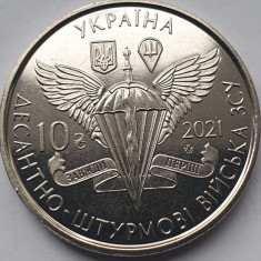 Monedă 10 Grivne / Hryven 2021 Ucraina, Air Assault Forces, unc