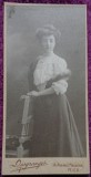 Fotografie tip CDV, Femeie cu coc (Maria Carp), 1909