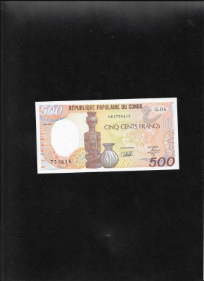 Rar! Statele Africii Centrale Congo 500 francs 1991 seria081750216 unc foto
