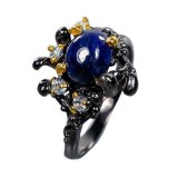 Cumpara ieftin Inel bijuterie din argint 925 cu safir si topaz