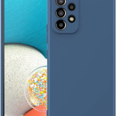 Husa silicon antisoc cu microfibra in interior Samsung Galaxy A23 5G Albastru