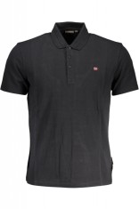 Tricou polo barbati din bumbac cu logo negru (Marime: L) foto