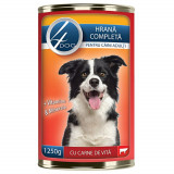 Conserva 4 Dog pentru Caini cu Carne de Vita, 1250 g