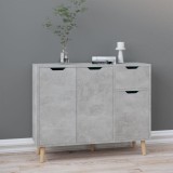 Servantă, gri beton, 90x30x72 cm, lemn prelucrat