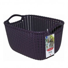 Co? rufe, impletit, Curver Knit 8L, Mov, 30x22x17 cm Mania Tools foto