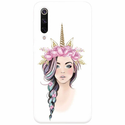 Husa silicon pentru Xiaomi Mi 9, Unicorn Girl foto