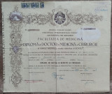 Diploma de doctor in medicina si chirurgie, Bucuresti 1949, Aurelian Belchita