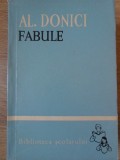 Fabule Al. Donici - Editura Tineretului 1963, Biblioteca Scolarului, Carte Poezie, 154 pagini