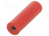 Conector banană 4mm roșie 16A 30V AC 60V DC Hirschmann T&amp;M cositorit