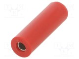 Conector banană 4mm roșie 16A 30V AC 60V DC Hirschmann T&amp;M cositorit