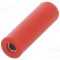 Conector banană 4mm roșie 16A 30V AC 60V DC Hirschmann T&amp;M cositorit