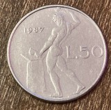 C50 - Moneda foarte veche - Italia - 50 lire - 1987