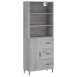 Cumpara ieftin Dulap inalt, gri sonoma, 69,5x34x180 cm, lemn compozit