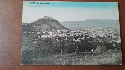 Carte postala, Deva vedere generala, 1924 foto