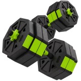 Soozier Set de Ganterele Reglabile 4-&icirc;n-1, Utilizabil ca Kettlebell, Bară, Ganteră, Suport pentru Flotări, Set Greutăți de 25 kg pentru Bărbați și Fem