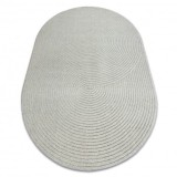 Covor din l&acirc;nă FLUX oval 461.67.AE503 OSTA - Geometric, structural, loft albastru / gri, 200x300 cm