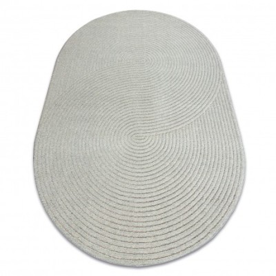 Covor din l&amp;acirc;nă FLUX oval 461.67.AE503 OSTA - Geometric, structural, loft albastru / gri, 160x230 cm foto