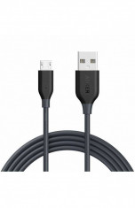 Cablu de date Anker PowerLine USB - MicroUSB 0.9m Grey foto