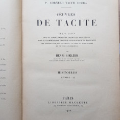 Tacite Tacitus Histoires Istorii ed. Goelzer 1920, 2 vol. (Hist. 1-5) foto