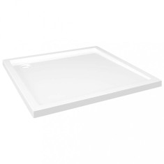 Cadita de dus patrata din ABS, alb, 80x80 cm