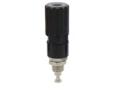Soclu Banană 4mm 36A Negru Panou