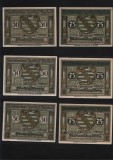 Notgeld 3x50(un missprint) + 3x75 pf Auerbach, Europa