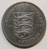 CY - 5 shillings 1966 Jersey / frumoasa / portret Regina Elizabeth II, Europa, Nichel