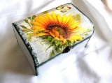 cutie lemn cu floarea soarelui 32884