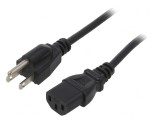 Cablu Alimentare 2m Negru IEC C13 la NEMA 5-15