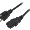 Cablu Alimentare 2m Negru IEC C13 la NEMA 5-15