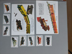 grenada grenadine - Timbre trenuri, locomotive, cai ferate, nestampilate MNH foto