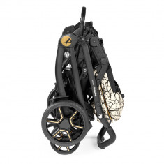 Carucior 3 in 1 Peg Perego Book SLK 0 - 22 kg Graphic Gold negru bej