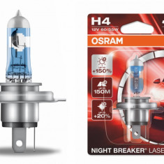 OSRAM Night Breaker Laser H4 64193NL-01BF 12V 60/55W 1 Bec Blister Auto Halogen +150% 64193NL-01BF