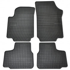 Set covorase auto din cauciuc Vw Up! 2011-, Skoda Citigo 2012-2019, Seat Mii 2011-2019, Negre, presuri negre, 4 buc.