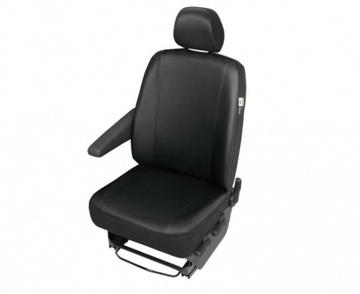 Husa auto scaun sofer Practical DV1 Master imitatie piele neagra pentru Renault Master 3, Opel Movano 3, Nissan NV 400 , dupa 2010 AutoDrive ProParts