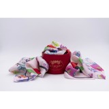 Cumpara ieftin Eșarfă Mătase Naturală Aurora Multicolora, 165x40 cm, Imprimeu Floral, Made in Italy