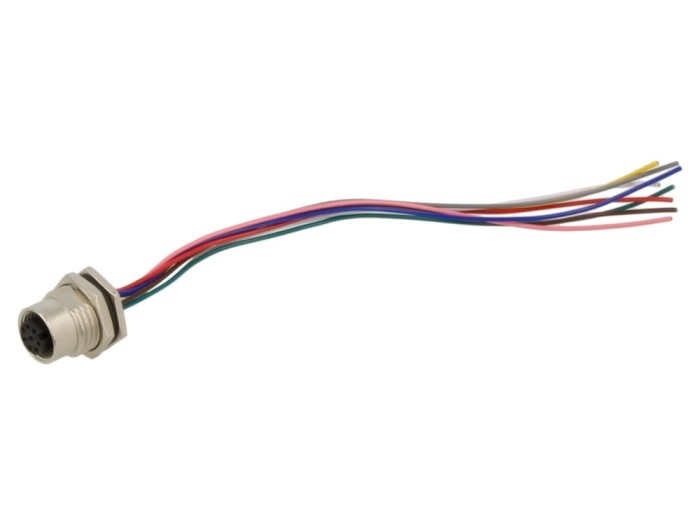Conector M12 tată, cod A, 2A