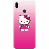 Husa silicon pentru Huawei Y9 2019, Cute Pink Catty