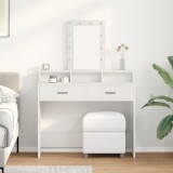 vidaXL Masă de toaletă cu lumini LED Alb 100x41x140 cm