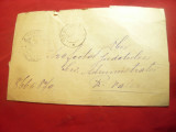 Plic oficial circulat 1895 de la Ocnele Mari la Ramnicu Valcea