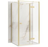 Cabina de dus Rea Atlas 100x100 Brush Gold