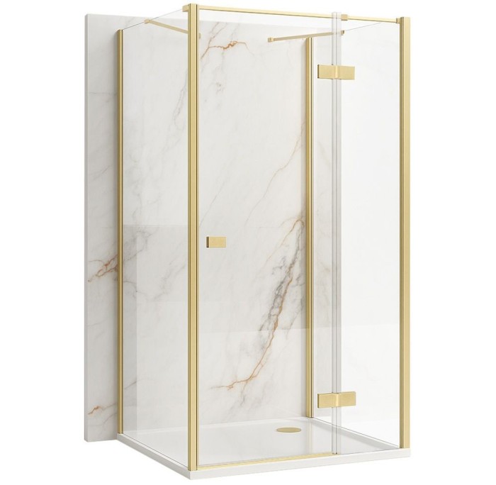 Cabina de dus Rea Atlas 80x80 Brush Gold