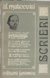 Scrieri Alexei Mateevici, Editura Junimea, 1989, 156 pagini, Literatura Romana Clasica, Stare Buna