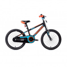 Bicicleta pentru copii Leader Fox Santo 2017 , Cadru aluminiu , Cadru 10 inch , Negru mat cu portocaliu foto