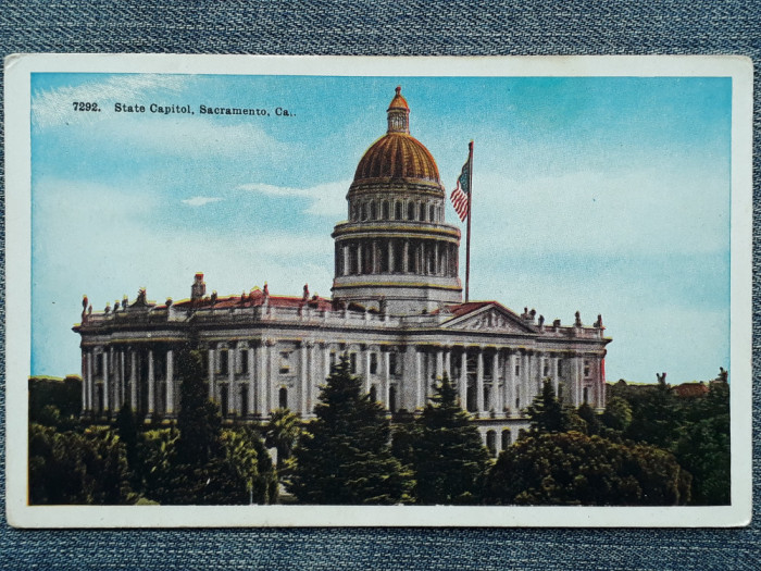595 - Capitoliul California Sacramento / carte postala USA Statele Unite vedere