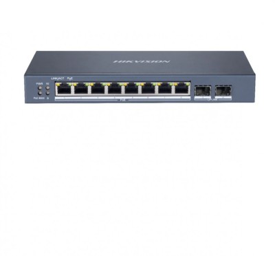 Switch Hikvision DS-3E1510P-SI, 8-port, PoE foto
