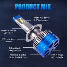 Set de 2 becuri Led CSP Xentech Light K11 40w/bec Canbus - HIR2