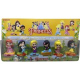 Set 6 Figurine Mini Printese Plastic Multicolor 9cm+3 ani Breloc Jucarie Fete