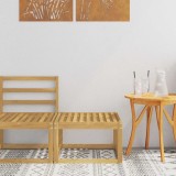 vidaXL Hocker de Exterior Lemn Solid de Acacia Alb 59 x 59 x 37 cm 901452