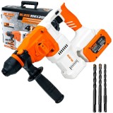 Ruris RMX2813 - Rotopercutor SDS-Plus cu 1 acumulator Li-Ion 20 V 4 Ah 2.8 J valiza plastic accesorii